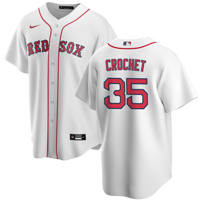 Men's Boston Red Sox #35 Garrett Crochet White 2024 Cool Base Stitched Baseball Jersey Men's Boston Red Sox #35 Garrett Crochet White 2024 Cool Base Stitched Baseball Jersey