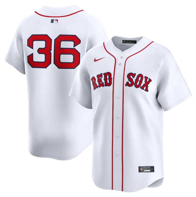 Men's Boston Red Sox #36 Triston Casas White 2024 Home Limited Stitched Baseball Jersey Men's Boston Red Sox #36 Triston Casas White 2024 Home Limited Stitched Baseball Jersey