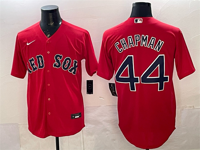 Men's Boston Red Sox #44 Aroldis Chapman Red Cool Base Stitched Baseball Jersey Men's Boston Red Sox #44 Aroldis Chapman Red Cool Base Stitched Baseball Jersey