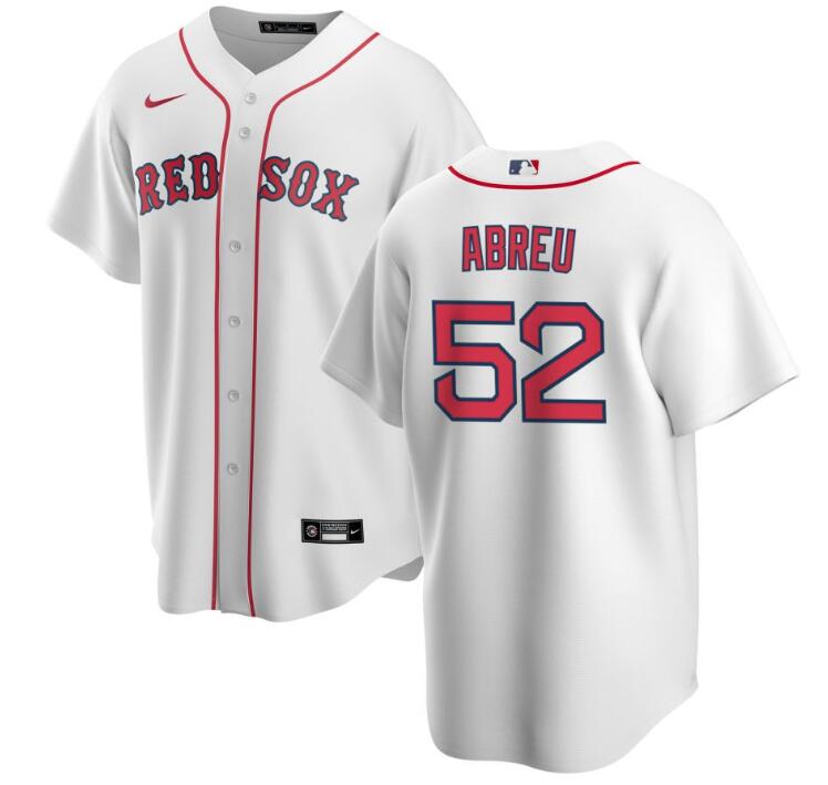 Men's Boston Red Sox #52 Wilyer Abreu White Cool Base Stitched Baseball Jersey Men's Boston Red Sox #52 Wilyer Abreu White Cool Base Stitched Baseball Jersey