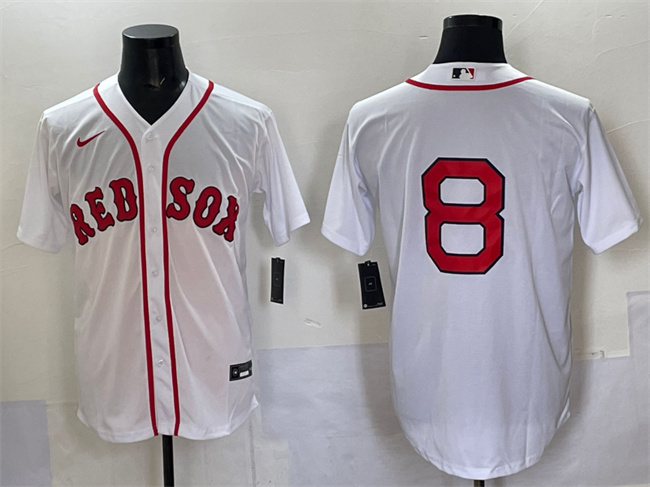 Men's Boston Red Sox #8 Carl Yastrzemski White Cool Base Stitched Baseball Jersey Men's Boston Red Sox #8 Carl Yastrzemski White Cool Base Stitched Baseball Jersey