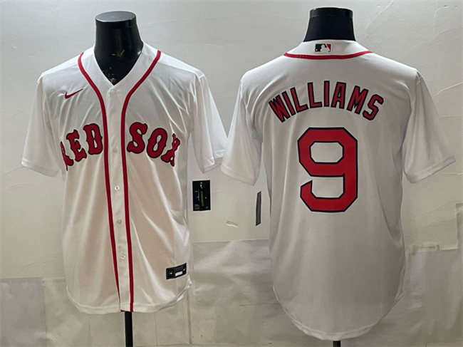 Men's Boston Red Sox #9 Ted Williams White Cool Base Stitched Baseball Jersey Men's Boston Red Sox #9 Ted Williams White Cool Base Stitched Baseball Jersey