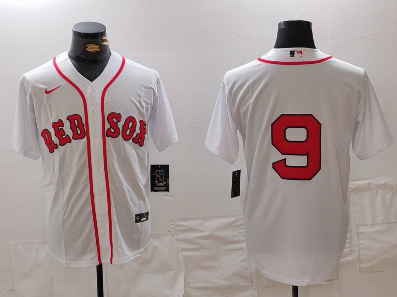 Men's Boston Red Sox #9 Ted Williams White Stitched Baseball Jersey Men's Boston Red Sox #9 Ted Williams White Stitched Baseball Jersey