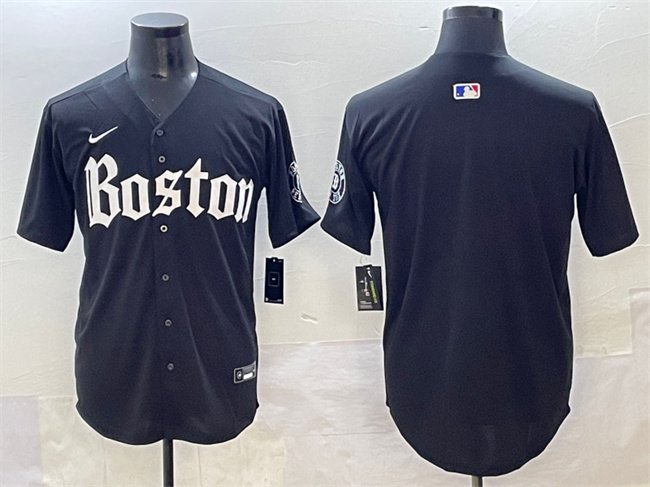 Men's Boston Red Sox Blank Black Gothic Vapor Limited Stitched Baseball Jersey Men's Boston Red Sox Blank Black Gothic Vapor Limited Stitched Baseball Jersey
