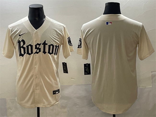 Men's Boston Red Sox Blank Cream Gothic Vapor Limited Stitched Baseball Jersey Men's Boston Red Sox Blank Cream Gothic Vapor Limited Stitched Baseball Jersey