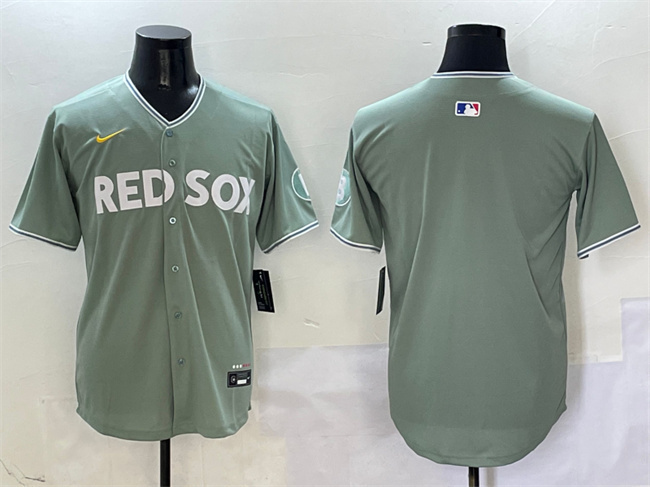 Men's Boston Red Sox Blank Green 2025 City Connect Limited Stitched Baseball Jersey Men's Boston Red Sox Blank Green 2025 City Connect Limited Stitched Baseball Jersey