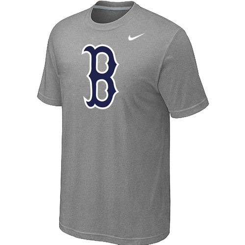 Men's Boston Red Sox Fresh Logo Gray T-Shirt Men's Boston Red Sox Fresh Logo Gray T-Shirt