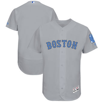 Men's Boston Red Sox Majestic Gray Father's Day FlexBase Team Jersey