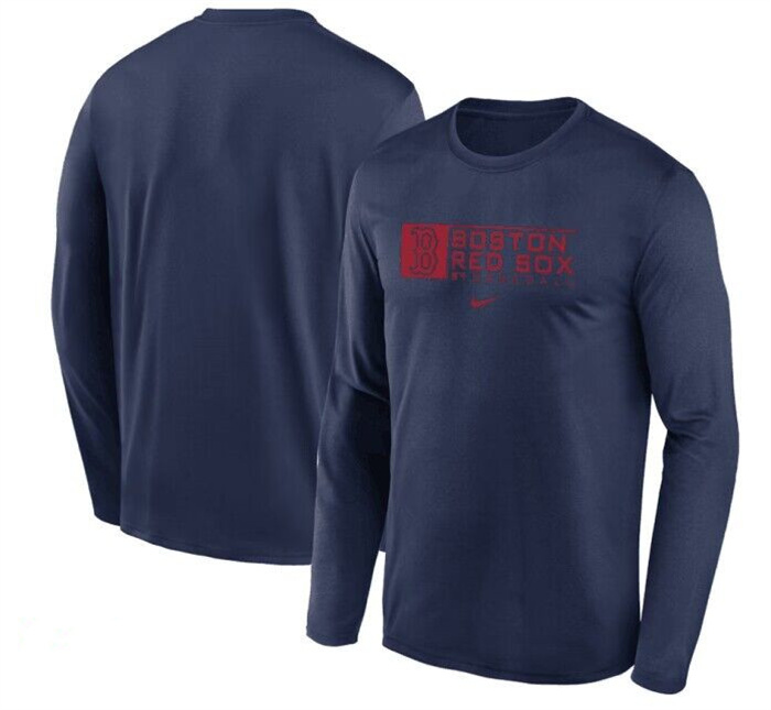 Men's Boston Red Sox Navy Long Sleeve T-Shirt Men's Boston Red Sox Navy Long Sleeve T-Shirt
