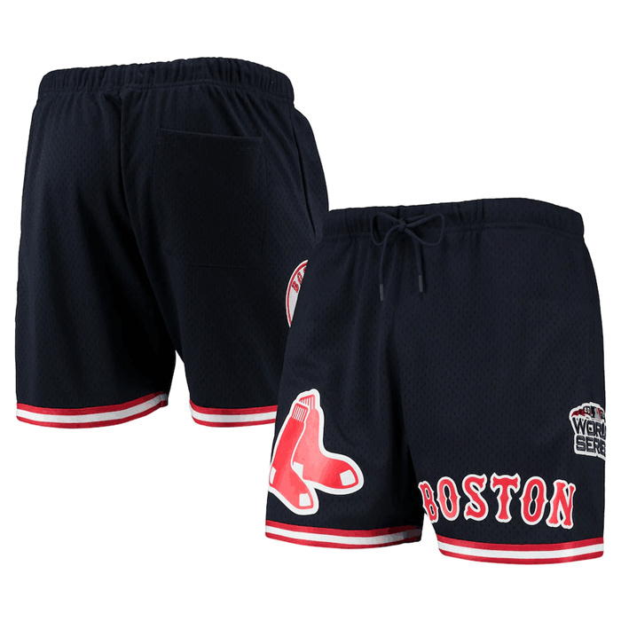 Men's Boston Red Sox Navy Team Logo Mesh Shorts Men's Boston Red Sox Navy Team Logo Mesh Shorts