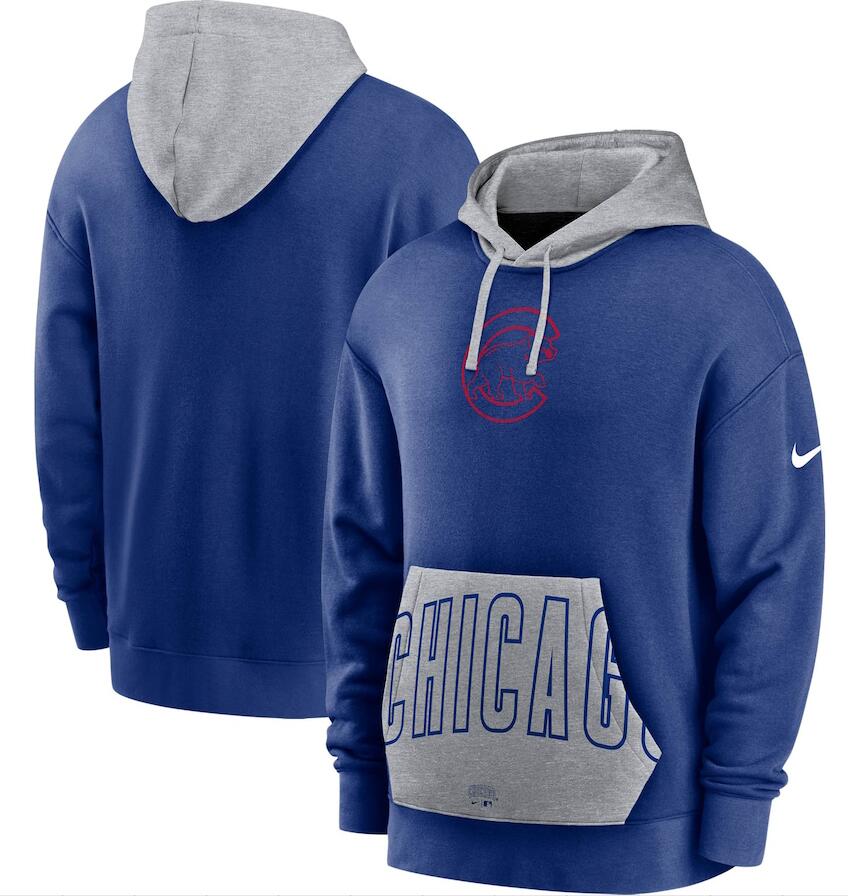 Men's Boston Red Sox Nike Navy Gray Heritage Tri Blend Pullover Hoodie