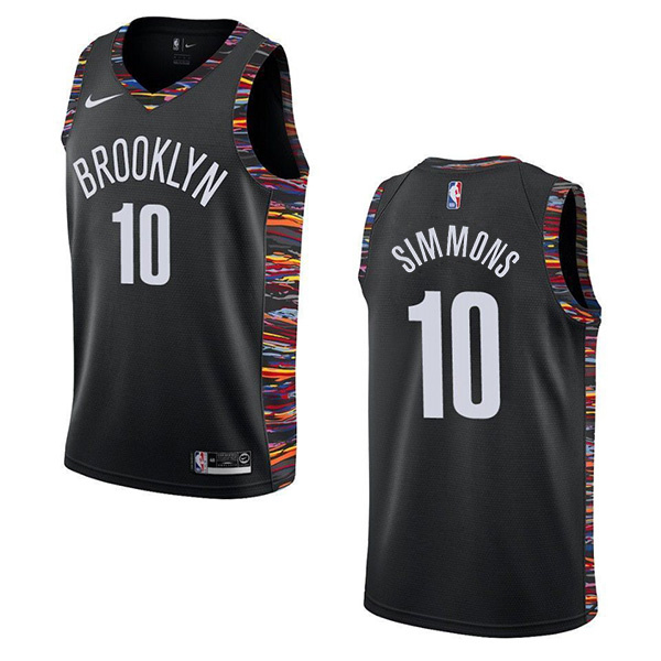 Men's Brooklyn Nets #10 Ben Simmons Black Stitched Basketball Jersey Men's Brooklyn Nets #10 Ben Simmons Black Stitched Basketball Jersey