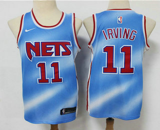 Men's Brooklyn Nets #11 Kyrie Irving Blue 2020-21 Hardwood Classics Stitched NBA Jersey Men's Brooklyn Nets #11 Kyrie Irving Blue 2020-21 Hardwood Classics Stitched NBA Jersey