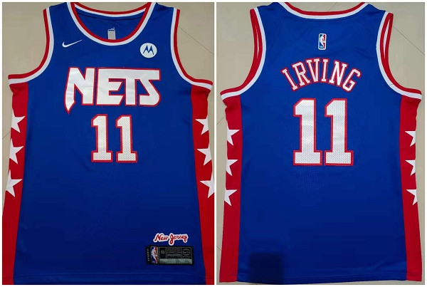 Men's Brooklyn Nets #11 Kyrie Irving Blue Stitched Basketball Jersey Men's Brooklyn Nets #11 Kyrie Irving Blue Stitched Basketball Jersey