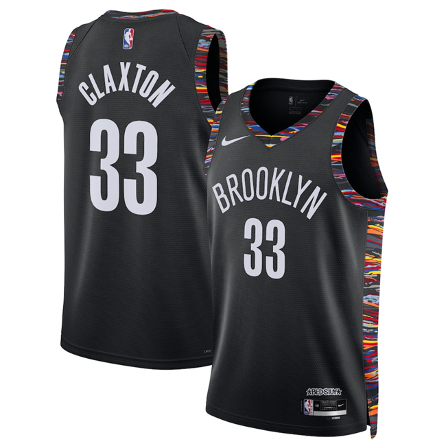 Men's Brooklyn Nets #33 Nic Claxton Black 2025 26 City Edition Stitched Basketball Jersey Men's Brooklyn Nets #33 Nic Claxton Black 2025 26 City Edition Stitched Basketball Jersey