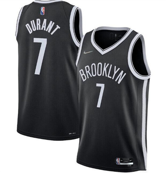 Men's Brooklyn Nets #7 Kevin Durant 75th Anniversary Black Stitched Basketball Jersey Men's Brooklyn Nets #7 Kevin Durant 75th Anniversary Black Stitched Basketball Jersey