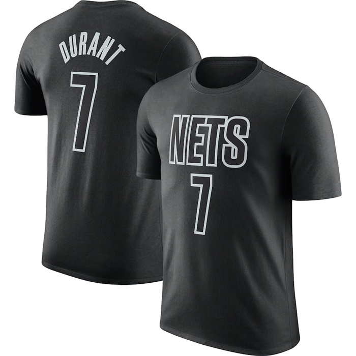 Men's Brooklyn Nets #7 Kevin Durant Black 2022 23 Statement Edition Name & Number T-Shirt Men's Brooklyn Nets #7 Kevin Durant Black 2022 23 Statement Edition Name & Number T-Shirt