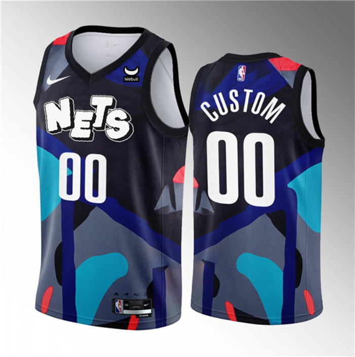 Men's Brooklyn Nets Active Player Custom Black 2023 24 City Edition Stitched Basketball Jersey Men's Brooklyn Nets Active Player Custom Black 2023 24 City Edition Stitched Basketball Jersey