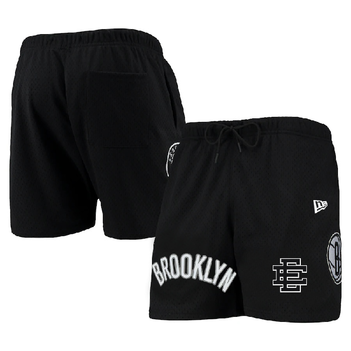 Men's Brooklyn Nets Black Shorts 001 Men's Brooklyn Nets Black Shorts 001