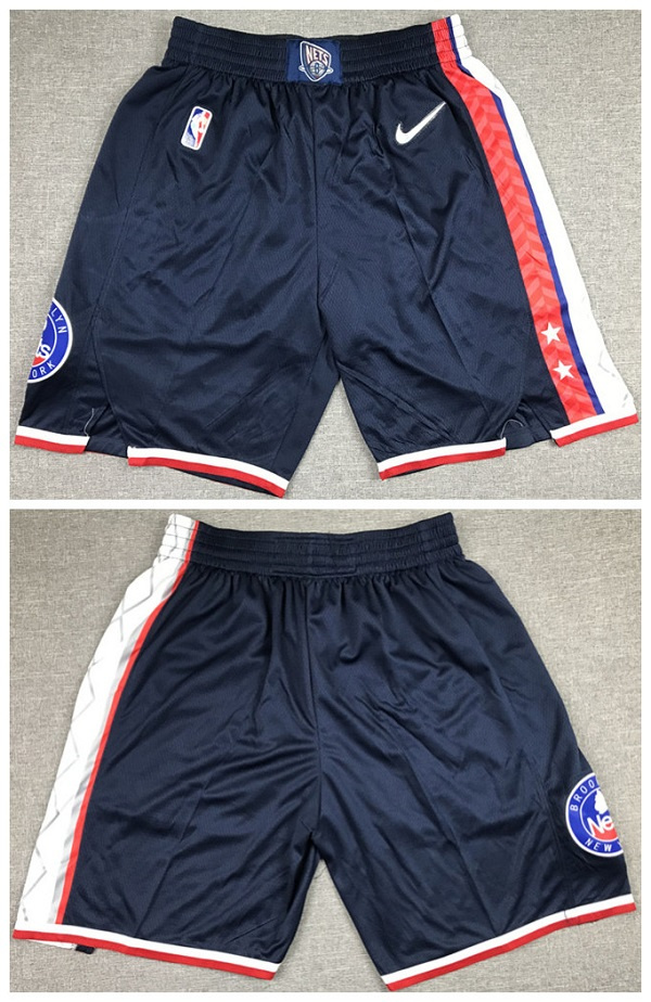 Men's Brooklyn Nets Navy 75th Anniversary City Edition Shorts (Run Small) Men's Brooklyn Nets Navy 75th Anniversary City Edition Shorts (Run Small)