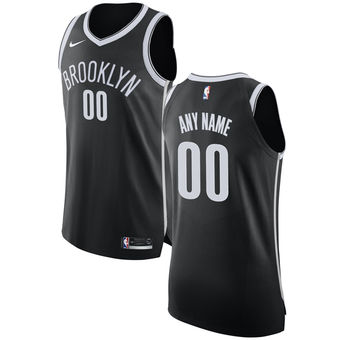 Men's Brooklyn Nets Nike Black Custom Jersey Men's Brooklyn Nets Nike Black Custom Jersey