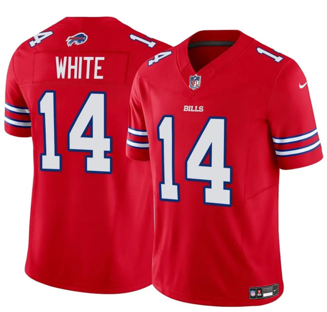 Men's Buffalo Bills #14 Mike White Red 2025 F.U.S.E. Vapor Untouchable Limited Stitched Football Jersey