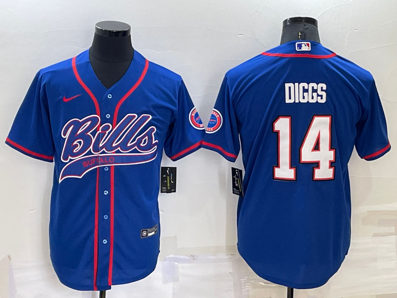 Men's Buffalo Bills #14 Stefon Diggs Royal Cool Base Stitched Baseball Jersey Men's Buffalo Bills #14 Stefon Diggs Royal Cool Base Stitched Baseball Jersey