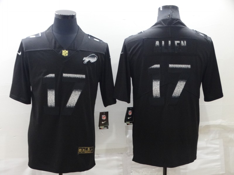 Men's Buffalo Bills #17 Josh Allen Black Shadow Stitched Jersey Men's Buffalo Bills #17 Josh Allen Black Shadow Stitched Jersey