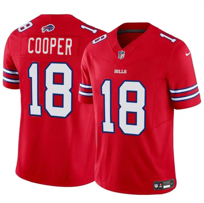 Men's Buffalo Bills #18 Amari Cooper Red 2024 F.U.S.E. Vapor Untouchable Limited Stitched Football Jersey1