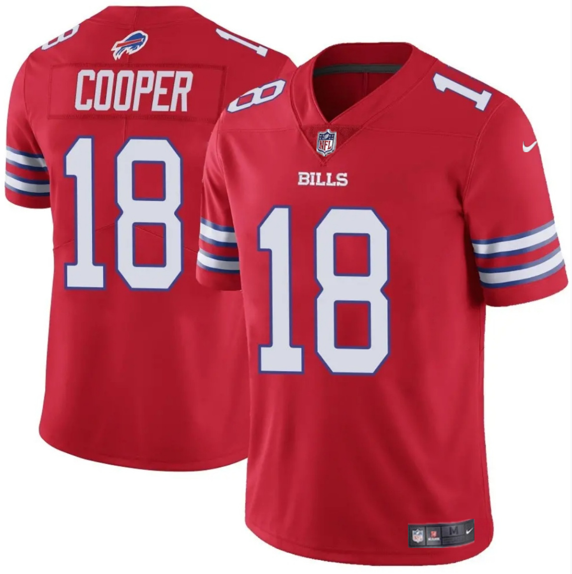 Men's Buffalo Bills #18 Amari Cooper Red 2024 Vapor Untouchable Limited Stitched Football Jersey Men's Buffalo Bills #18 Amari Cooper Red 2024 Vapor Untouchable Limited Stitched Football Jersey