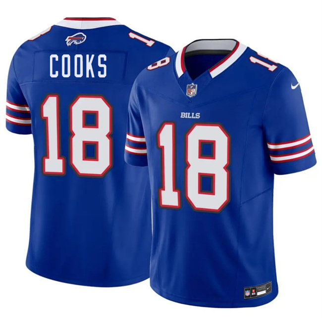 Men's Buffalo Bills #18 Brandin Cooks Blue 2025 F.U.S.E. Vapor Untouchable Limited Stitched Football Jersey