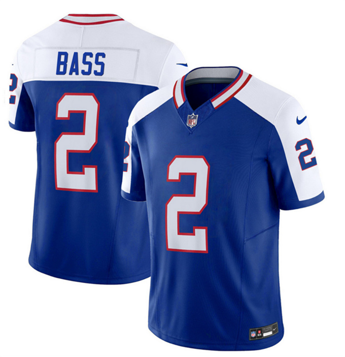 Men's Buffalo Bills #2 Tyler Bass Blue White 2023 F.U.S.E. Throwback Vapor Untouchable Limited Stitched Jersey Men's Buffalo Bills #2 Tyler Bass Blue White 2023 F.U.S.E. Throwback Vapor Untouchable Limited Stitched Jersey
