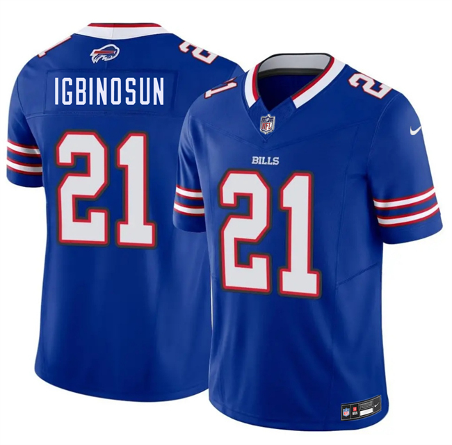 Men's Buffalo Bills #21 Davison Igbinosun Blue 2026 Draft F.U.S.E. Vapor Untouchable Limited Stitched Football Jersey Men's Buffalo Bills #21 Davison Igbinosun Blue 2026 Draft F.U.S.E. Vapor Untouchable Limited Stitched Football Jersey