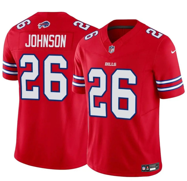 Men's Buffalo Bills #26 Ty Johnson Red 2024 F.U.S.E. Vapor Untouchable Limited Stitched Football Jersey Men's Buffalo Bills #26 Ty Johnson Red 2024 F.U.S.E. Vapor Untouchable Limited Stitched Football Jersey