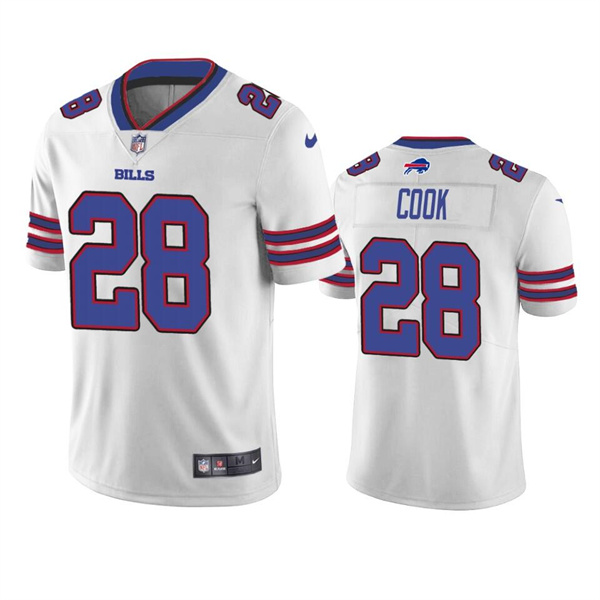 Men's Buffalo Bills #28 James Cook White Vapor Untouchable Limited Stitched Jersey Men's Buffalo Bills #28 James Cook White Vapor Untouchable Limited Stitched Jersey