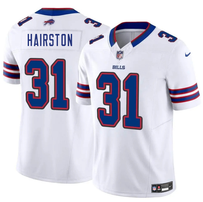 Men's Buffalo Bills #31 Maxwell Hairston White 2025 Draft F.U.S.E. Vapor Untouchable Limited Stitched Football Jersey