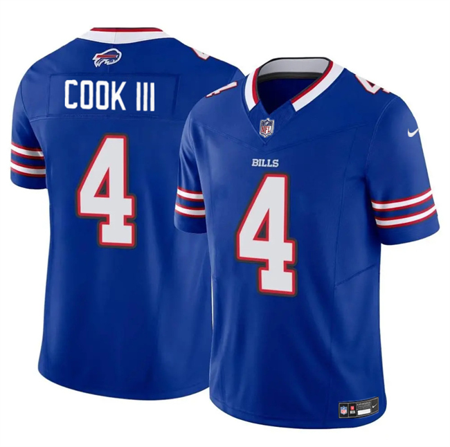 Men's Buffalo Bills #4 James Cook III Blue 2025 F.U.S.E. Vapor Untouchable Limited Stitched Football Jersey
