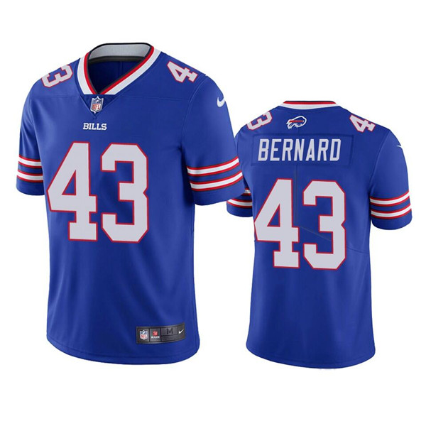 Men's Buffalo Bills #43 Terrel Bernard Blue Vapor Untouchable Limited Stitched Jersey Men's Buffalo Bills #43 Terrel Bernard Blue Vapor Untouchable Limited Stitched Jersey