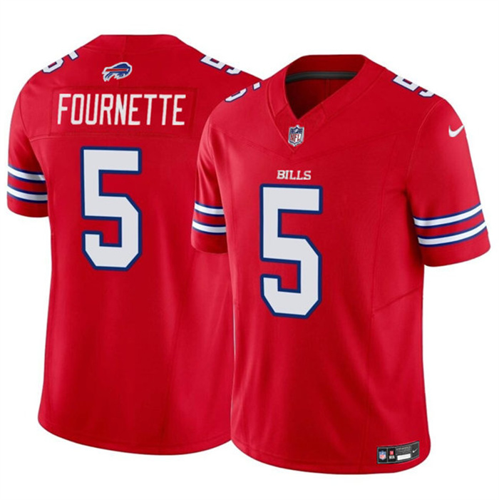 Men's Buffalo Bills #5 Leonard Fournette Red Vapor Untouchable Limited Stitched Football Jersey Men's Buffalo Bills #5 Leonard Fournette Red Vapor Untouchable Limited Stitched Football Jersey