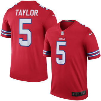Men's Buffalo Bills #5 Tyrod Taylor Nike Red Color Rush Legend Jersey