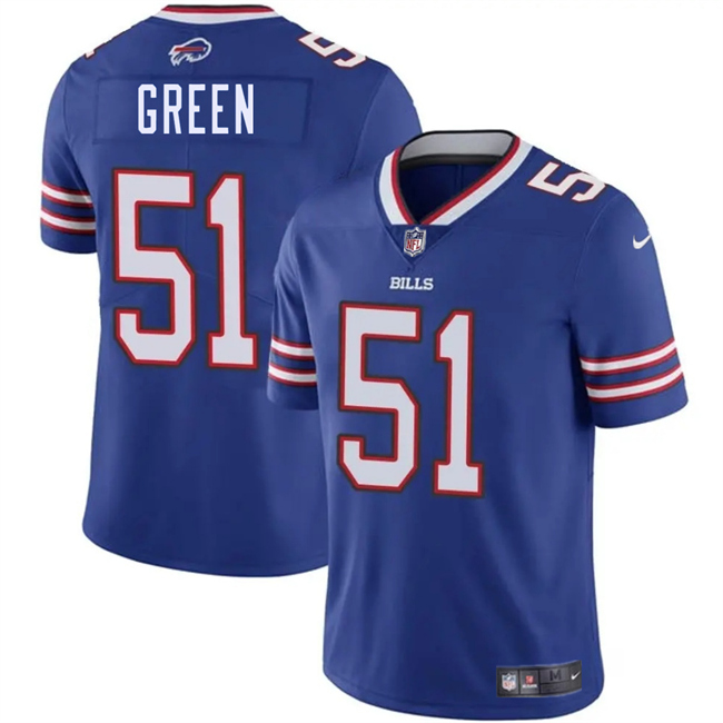 Men's Buffalo Bills #51 Kendrick Green Blue 2025 Vapor Untouchable Limited Stitched Football Jersey