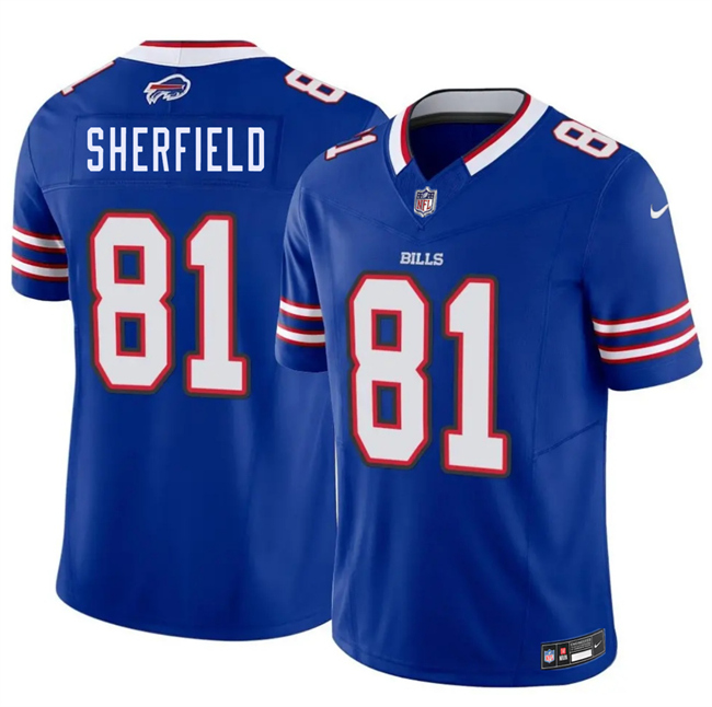 Men's Buffalo Bills #81 Trent Sherfield Blue 2026 F.U.S.E. Vapor Untouchable Limited Stitched Football Jersey Men's Buffalo Bills #81 Trent Sherfield Blue 2026 F.U.S.E. Vapor Untouchable Limited Stitched Football Jersey