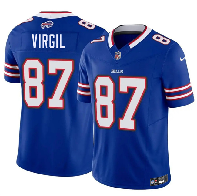 Men's Buffalo Bills #87 Jalen Virgil Blue 2026 F.U.S.E. Vapor Untouchable Limited Stitched Football Jersey Men's Buffalo Bills #87 Jalen Virgil Blue 2026 F.U.S.E. Vapor Untouchable Limited Stitched Football Jersey