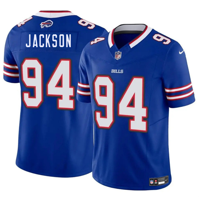 Men's Buffalo Bills #94 Landon Jackson Blue 2025 Draft F.U.S.E. Vapor Untouchable Limited Stitched Football Jersey