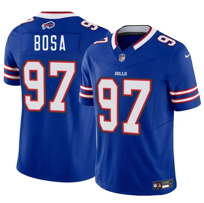 Men's Buffalo Bills #97 Joey Bosa Blue 2025 F.U.S.E. Vapor Untouchable Limited Stitched Football Jersey Men's Buffalo Bills #97 Joey Bosa Blue 2025 F.U.S.E. Vapor Untouchable Limited Stitched Football Jersey