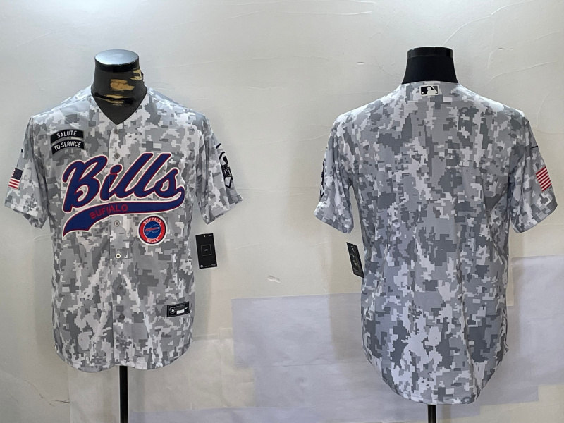Men's Buffalo Bills Blank 2024 Arctic Camo Salute To Service Stitched Baseball Jersey 1