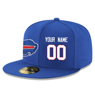 Men's Buffalo Bills Blue Color Snapback Custom Hat (Stitched any name&number) Men's Buffalo Bills Blue Color Snapback Custom Hat (Stitched any name&number)