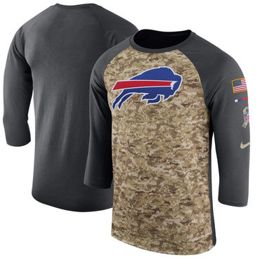 Men's Buffalo Bills Nike Camo Anthracite Salute To Service Sideline Legend Performance Three-Quarter Sleeve T Shirt Men's Buffalo Bills Nike Camo Anthracite Salute To Service Sideline Legend Performance Three-Quarter Sleeve T Shirt