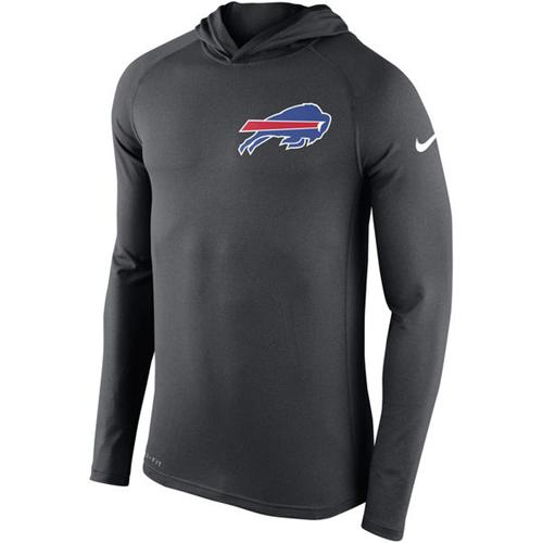 Men's Buffalo Bills Nike Charcoal Stadium Touch Hooded Performance Long Sleeve T-Shirt Men's Buffalo Bills Nike Charcoal Stadium Touch Hooded Performance Long Sleeve T-Shirt