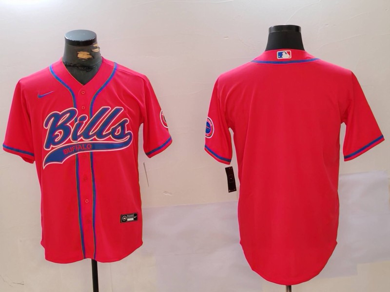 Men's Buffalo Bills Red Team Blank Cool Base Stitched Baseball Jersey Men's Buffalo Bills Red Team Blank Cool Base Stitched Baseball Jersey